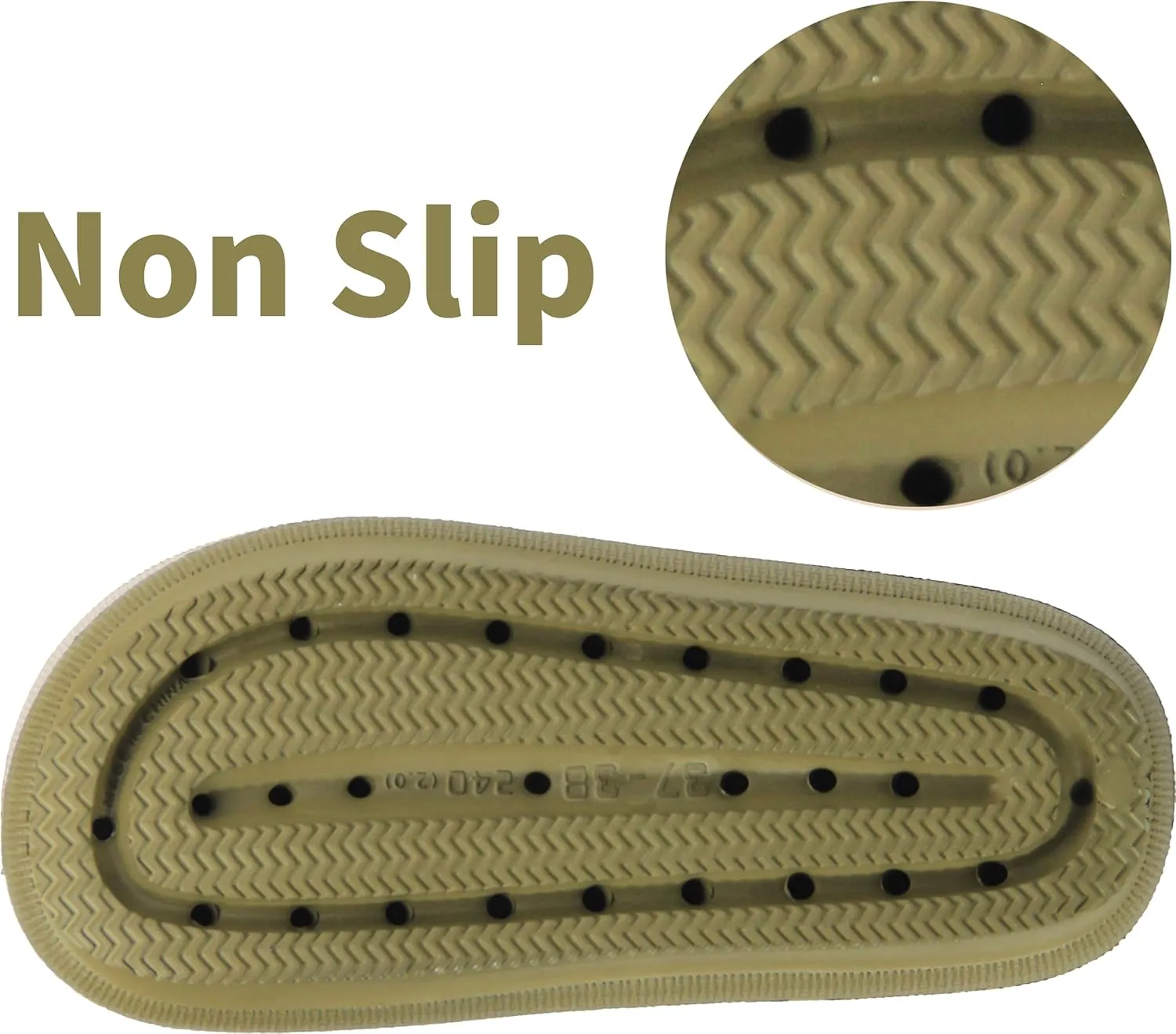 BenSorts Pillow Sandals for Women Men Thick Sole Adjustable Buckles EVA