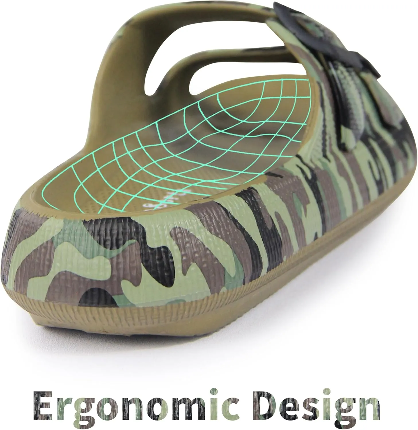 BenSorts Pillow Sandals for Women Men Thick Sole Adjustable Buckles EVA