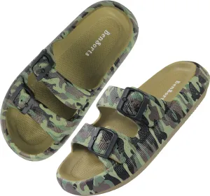 BenSorts Pillow Sandals for Women Men Thick Sole Adjustable Buckles EVA