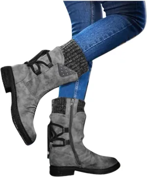 Boots for Women Suede Flat Short Ankle Booties Retro Fringe Boots Winter Round Toe Roman Fringe Short Flat Shoes