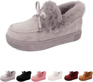Casual Fashion Flat Boots, Women's Boots Round Head Thick Sole Orthopedic Arch-Support Wool Thick Warm Cotton Shoes