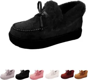 Casual Fashion Flat Boots, Women's Boots Round Head Thick Sole Orthopedic Arch-Support Wool Thick Warm Cotton Shoes
