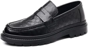 Classic Men's Dress Shoes Mens Faux Patent Leather Tuxedo Shoes Casual Business Formal Loafers Shoes for Men(10)