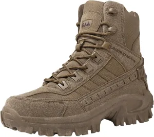 Daily Sneaker Men's Winter Fashion High Top Thick Sole Lace Up Hiking Shoes and Thick Sports Running Shoes Men's