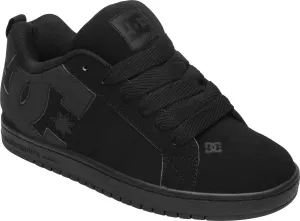 DC Men's Court Graffik Sneaker,Black/Black/Black,3 M US, 3 M US