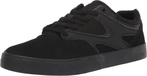 DC Men's Kalis Vulc Low Top Casual Skate Shoe, Black/Black/Black, 4.5