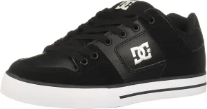 DC mens Pure Casual Skate Shoe, Black/Black/White, 6.5 US