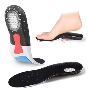 EVA Orthotic Insoles, Arch Support Sport Inserts, Flat Feet Plantar Fasciitis Pads Cushions, Cuttable Shock Absorption Cushioning Heel Lifts, for Pronation Fallen Arches Feet Pain Relief (S)