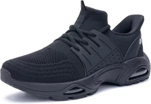 Gyeice Men's Slip-on Walking Shoes | Men's Air Running Shoes | Breathable Comfortable Knit Sneaker US 8-13