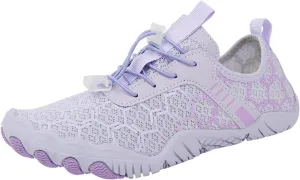 Hiking Shoes for Women Men Lightweight Non-Slip Barefoot Shoes Quick Dry Wide Toe Box Water Shoes Athletic Plaid Printed Water Shoes for Swimming Kayaking Surfing Running Exercising Climbing