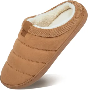 House Slippers for Men Memory Foam Indoor Slippers With Fuzzy Lining Bedroom Slip on