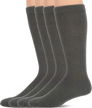 Jefferies Socks Men's Women's Unisex Military Merino Wool Tactical Over The Calf Boot Socks 4 Pack