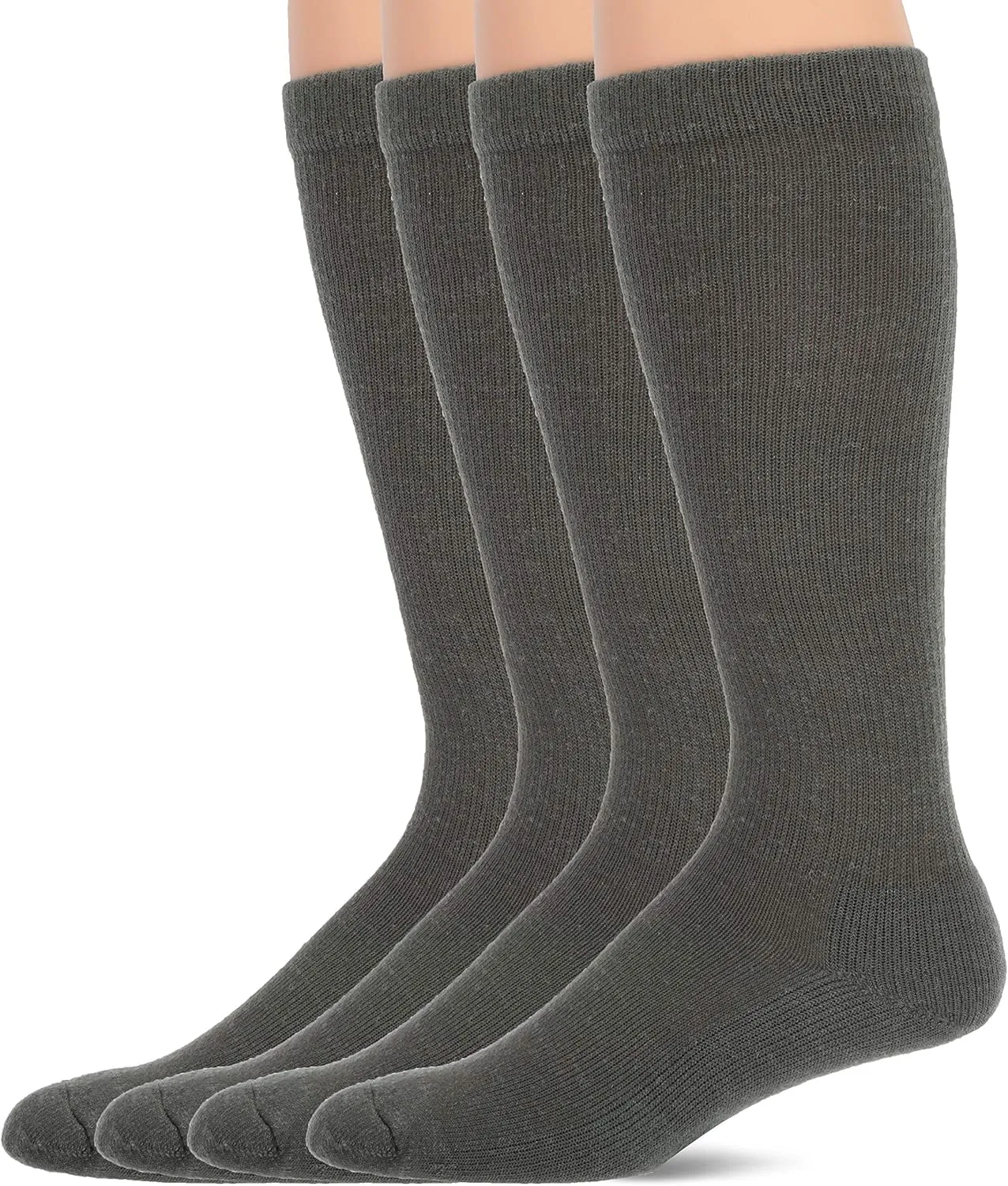 Jefferies Socks Men's Women's Unisex Military Merino Wool Tactical Over The Calf Boot Socks 4 Pack
