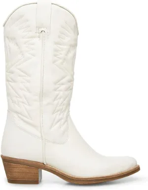Ladmiple Cowgirl Boots Women Wide Calf Tall Embroidered Mid-Calf Western Boots Medium Block Chunky Heel Cowboy Boots