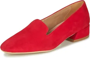 LEHOOR Women Chunky Heel Pointed Toe Pumps Slip-on Low Block Heels Loafers Comfortable Suede Dress Shoes 1 Inch Heeled Loafer Casual Office Ladies Business Work Pump Outing Walk Daily Size 4-11 M US