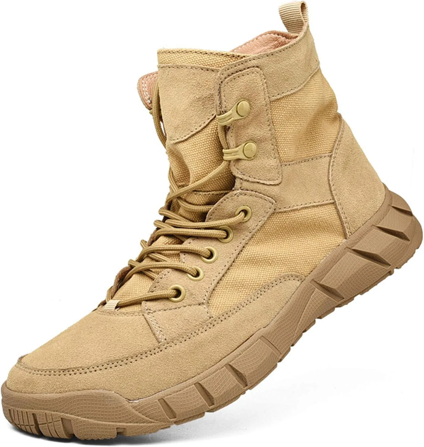 Men Desert Tactical Military Boots Spring and Autumn Outdoor Working Shoes, Breathable Desert Boots Men Hiking Shoes,43