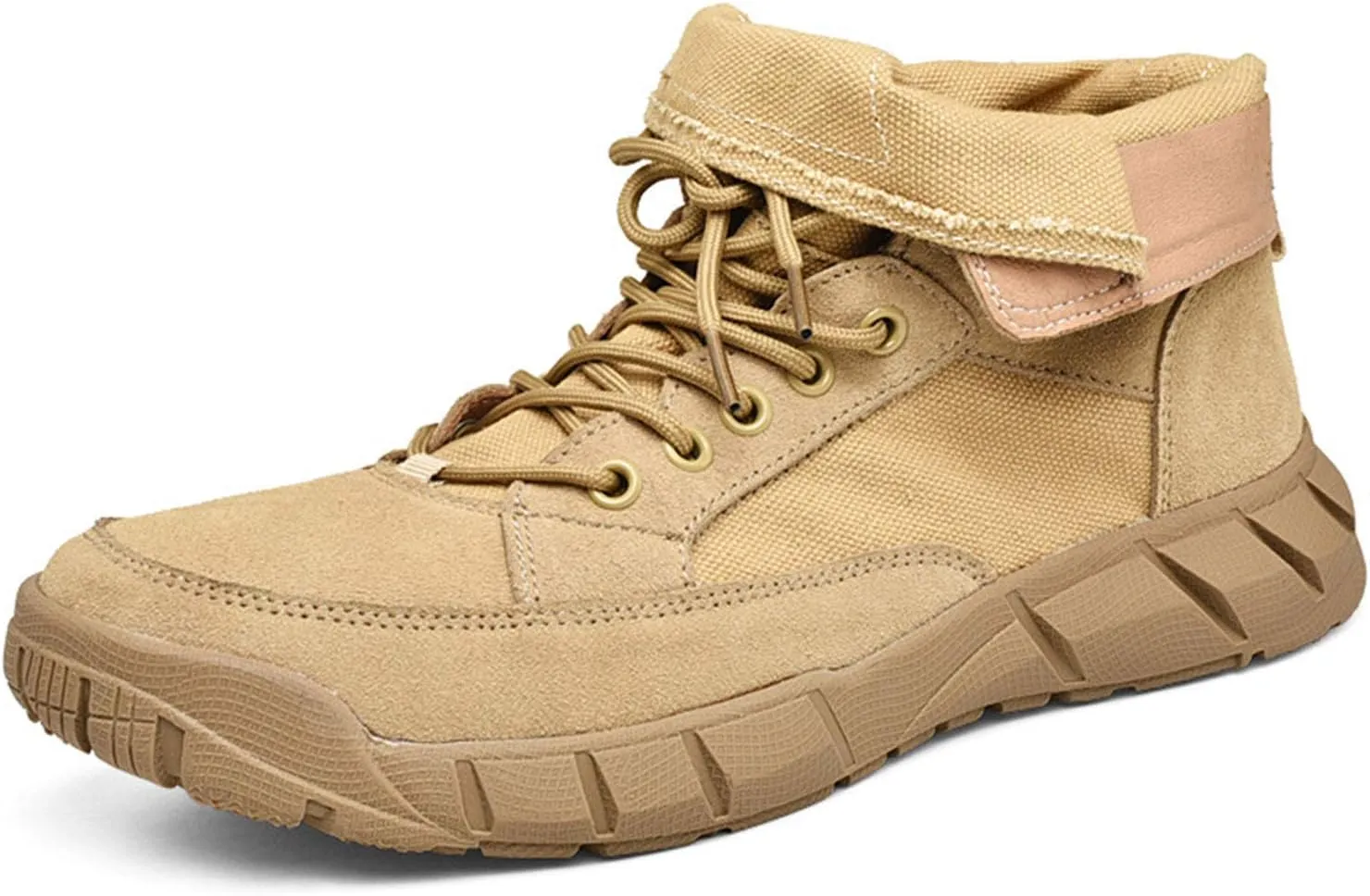 Men Desert Tactical Military Boots Spring and Autumn Outdoor Working Shoes, Breathable Desert Boots Men Hiking Shoes,43