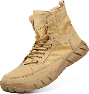 Men Desert Tactical Military Boots Spring and Autumn Outdoor Working Shoes, Breathable Desert Boots Men Hiking Shoes,43