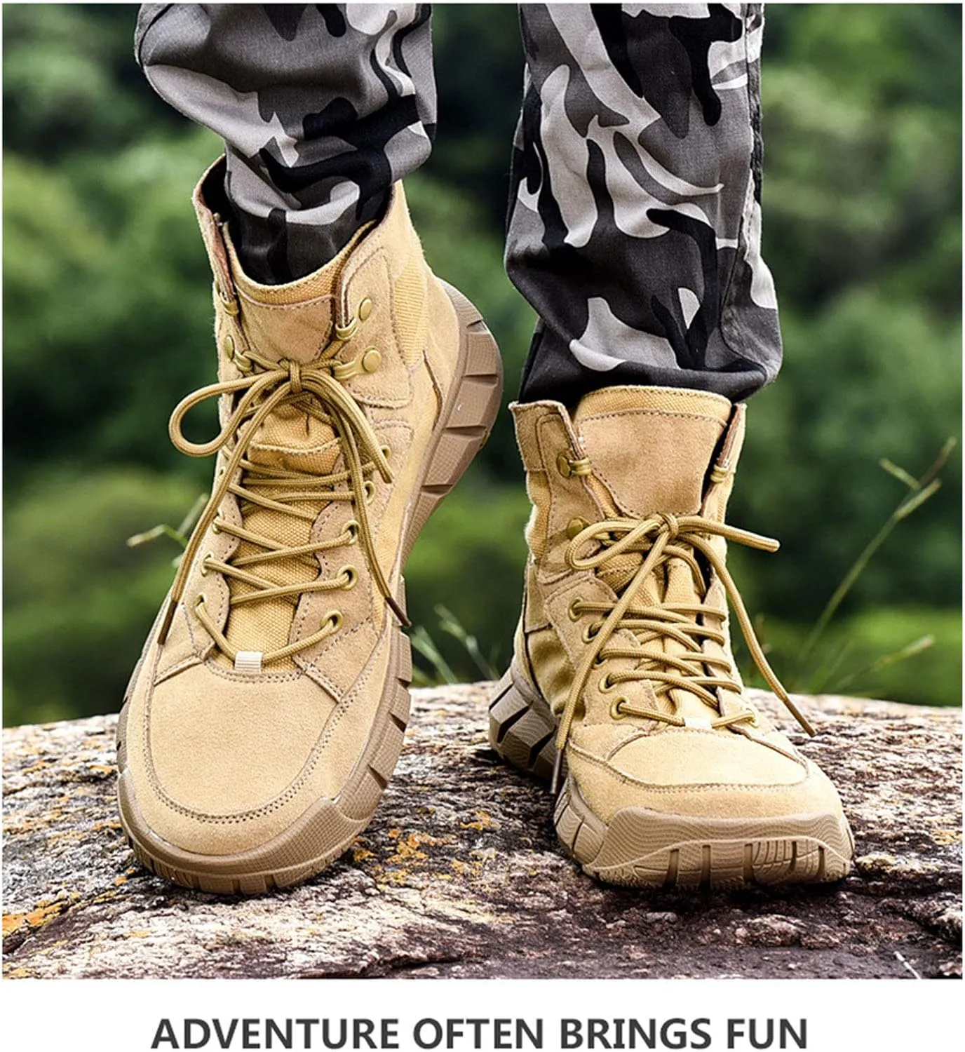 Men Desert Tactical Military Boots Spring and Autumn Outdoor Working Shoes, Breathable Desert Boots Men Hiking Shoes,43