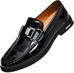 Men's Casual Slip On Leather Loafers Handmade Business Shoes Moccasins for Summer Outdoor Driving & Walking Business Formal Wedding Party Shoes