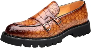 Men's Fashion Slip-On Leather Shoes Fashion Casual Business Prom Mocasines Boat for Formal Business Office Church