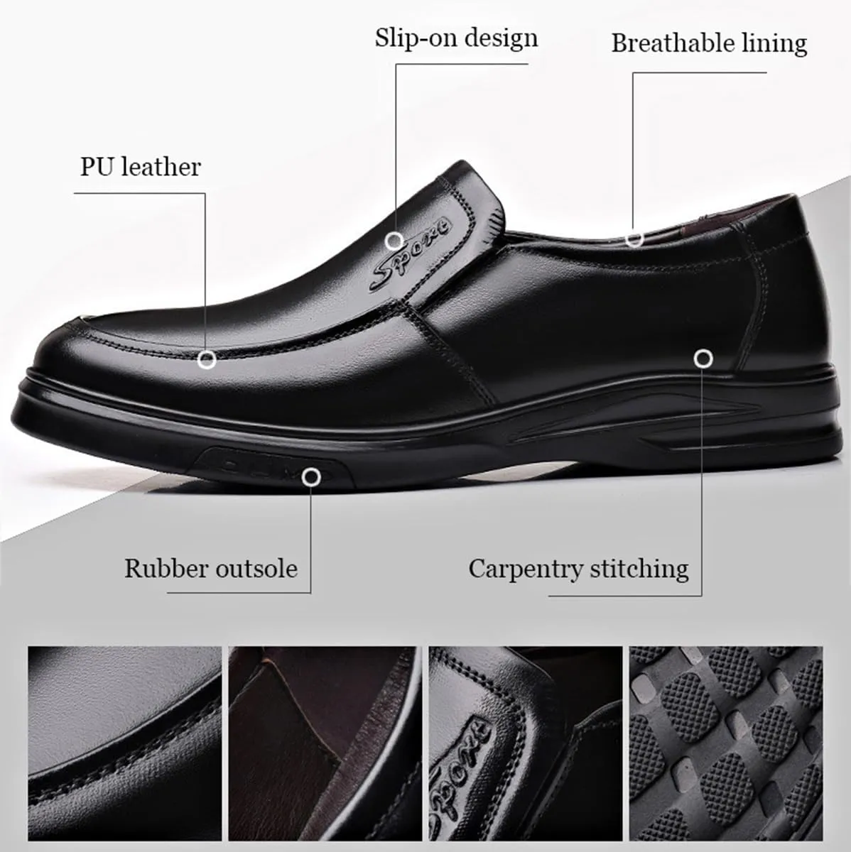 Men's Loafers Shoes Casual Oxfords Formal Business Dress Shoes for Men Lightweight Driving Boat Shoes