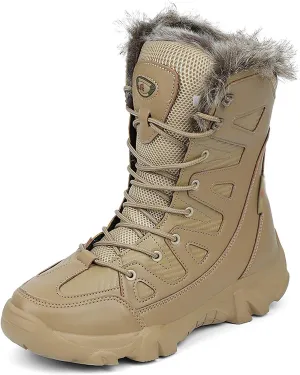Men's Outdoor Military Boots Combat Tactical Boots Lace Up All Terrain Shoes For Hiking, Hunting, Working, Walking, Climbing