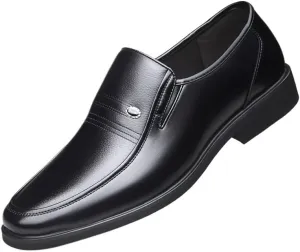 Mens Slip-On Loafer Shoes Casual Leather Dress Shoes Black Wedding Formal Men Tuxedo Shoes(10)