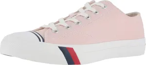 PRO-Keds® Royal Lo Lace Up Shoes for Men – Canvas Upper – Textile Insole and Lining – Round Rubber Toe Design Light Rose Men's 9, Women's 11 Medium