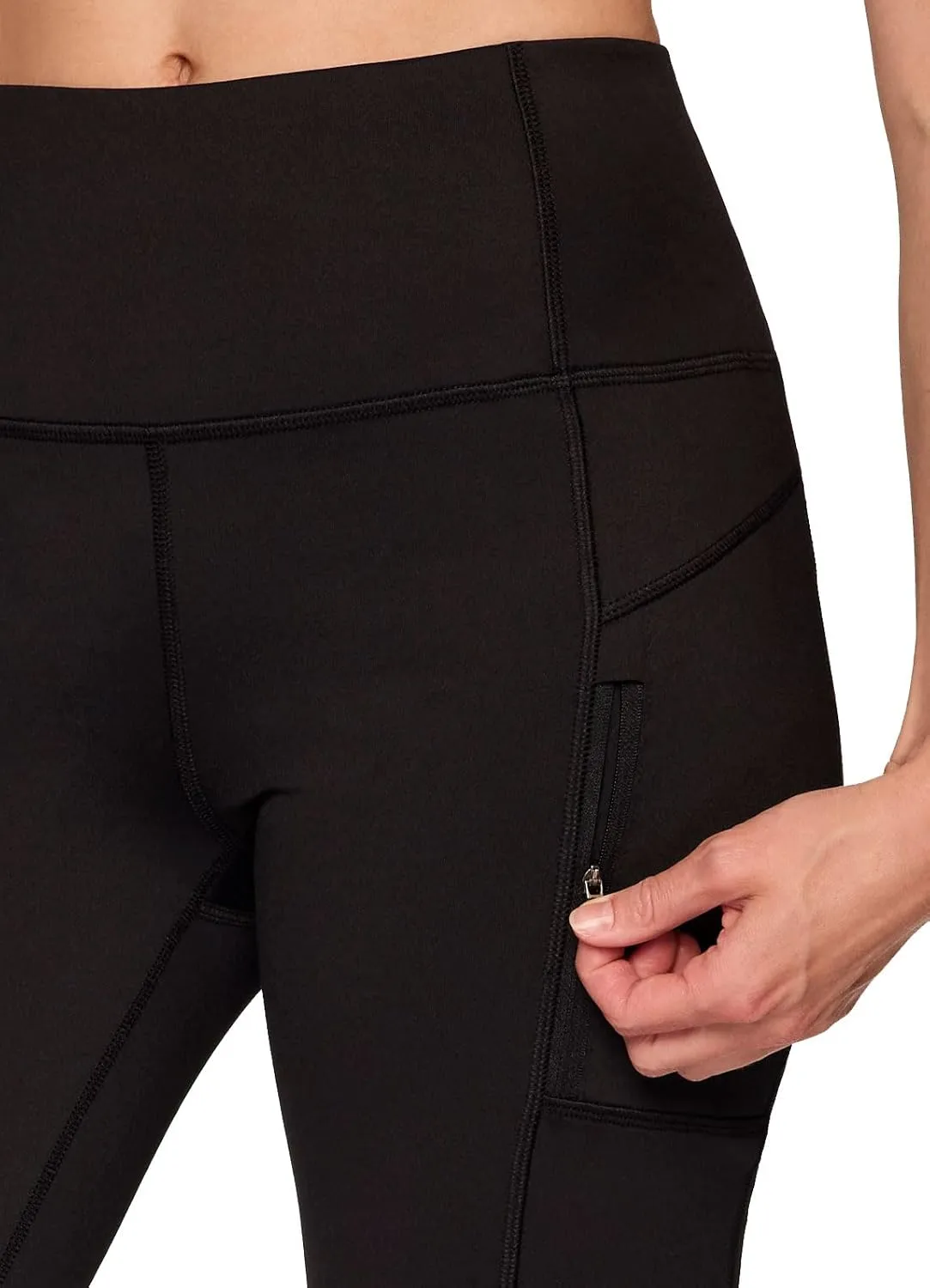 RBX Fleece Yoga Pants for Women, Fleece Lined Flare Leggings with Zipper Pockets Full Length Bootcut Workout Pants