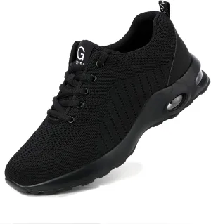 Running Shoes for Men Mesh Lightweight Comfortable Air Cushioning Sneakers Shock Resistant Puncture Resistant Safety Work Shoes Casual Walking Tennis Jogging Athletic with Arch Support