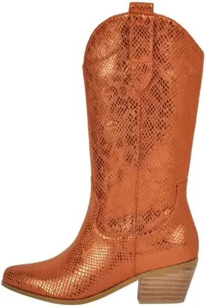 sexytag Cowgirl Boots Glitter Mid Calf Western Cowboy Boots
