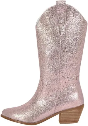 sexytag Cowgirl Boots Glitter Mid Calf Western Cowboy Boots