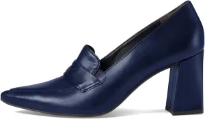 SHODENSE Women Chunky High Heel Loafers Pointed Toe Slip On Loafer Shoes Matte 3 inch Chunky Block Heel Pumps Dress Shoes Office Ladies Work Oxford Loafers Classic Comfy 4-11 M US
