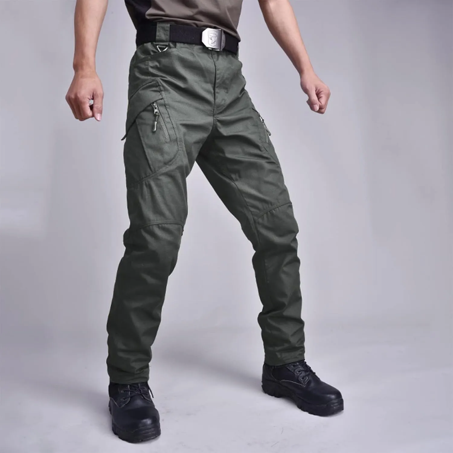 Tactical Cargo Pants Men's Ripstop Cargo Pants Tactical Pants for Men Outdoor Waterproof Hiking Pants with Multi Pockets