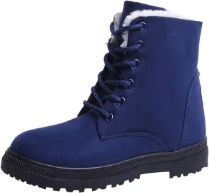 Winter Boots for Women Snow Boots for Women Warm Fur lined Winter Boots Lace Up Comfortable Winter Boot
