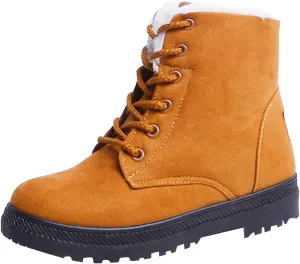 Winter Boots for Women Snow Boots for Women Warm Fur lined Winter Boots Lace Up Comfortable Winter Boot