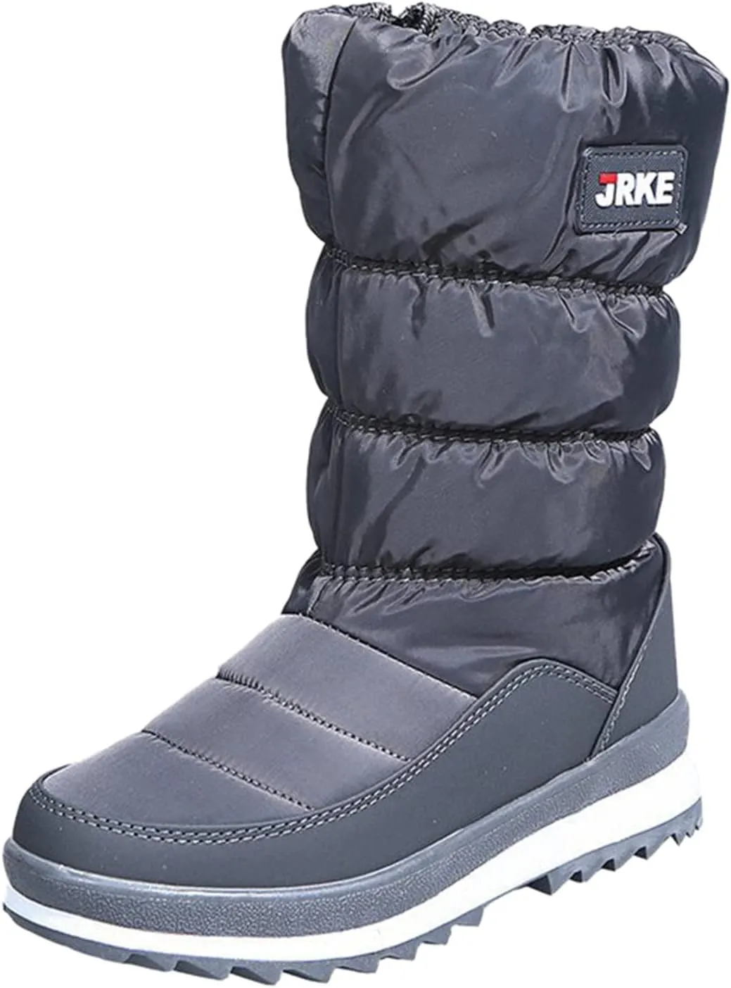 Womens Winter Snow Boots Puffy Winter Snow Waterproof Ankle Booties Anti Slip Mid Calf Snow Booties with Side Zip
