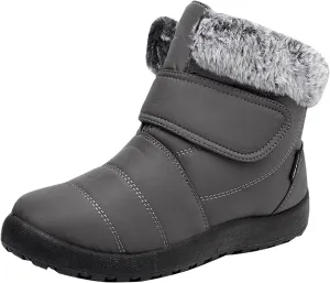 Womens Winter Snow Boots Warm Fur Lined Boots Waterproof Non Slip Outdoor Boot Hook Loop Fashion Womens Booties