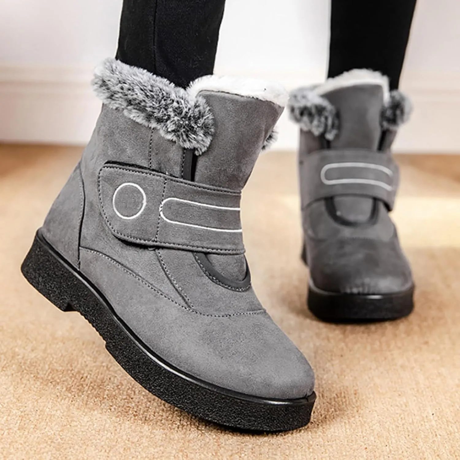 Womens Winter Snow Boots Winter Snow Boots Slip On Walking Outdoor Outdoor Waterproof Snow Ankle Booties