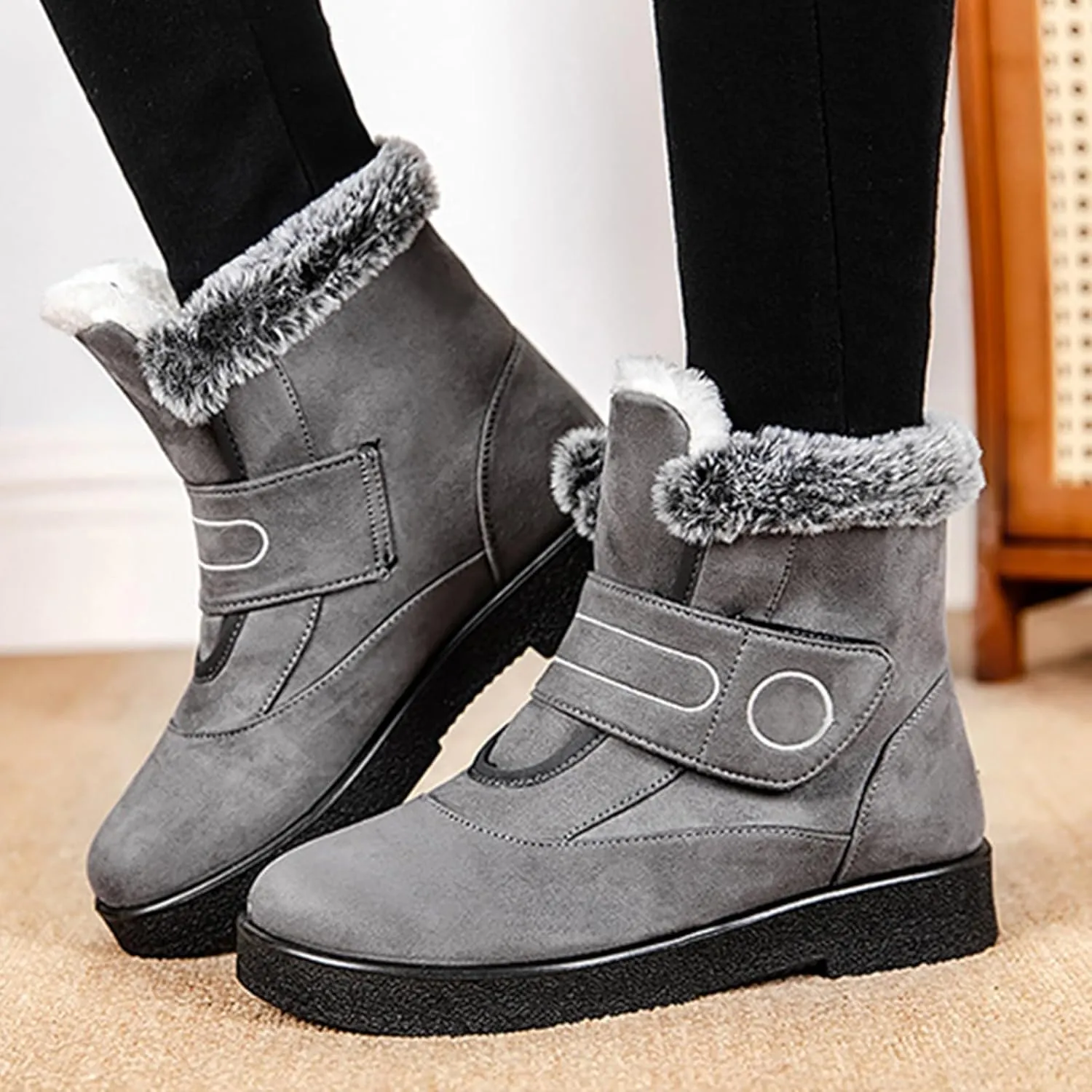 Womens Winter Snow Boots Winter Snow Boots Slip On Walking Outdoor Outdoor Waterproof Snow Ankle Booties
