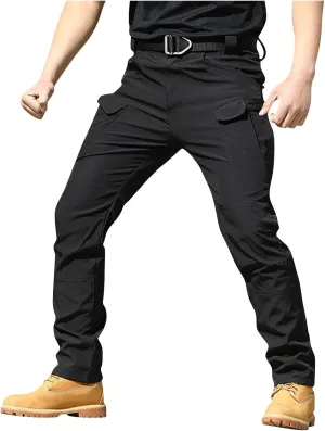 Ymosrh Men's Cargo Work Pants Casual Hiking Tactical Lightweight Ripstop Water Resistant Military Combat Trousers, M-3XL